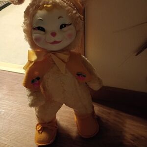 Adorable Cream and Yellow Plush Doll